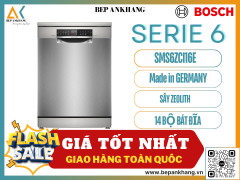 Máy rửa chén bát độc lập Bosch SMS6ZCI16E - Series 6 - Sấy Zeolith - Made in Germany